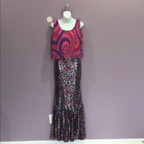 Halloween Mermaid Skirt Iridescent Size XS - Picture 10 of 10